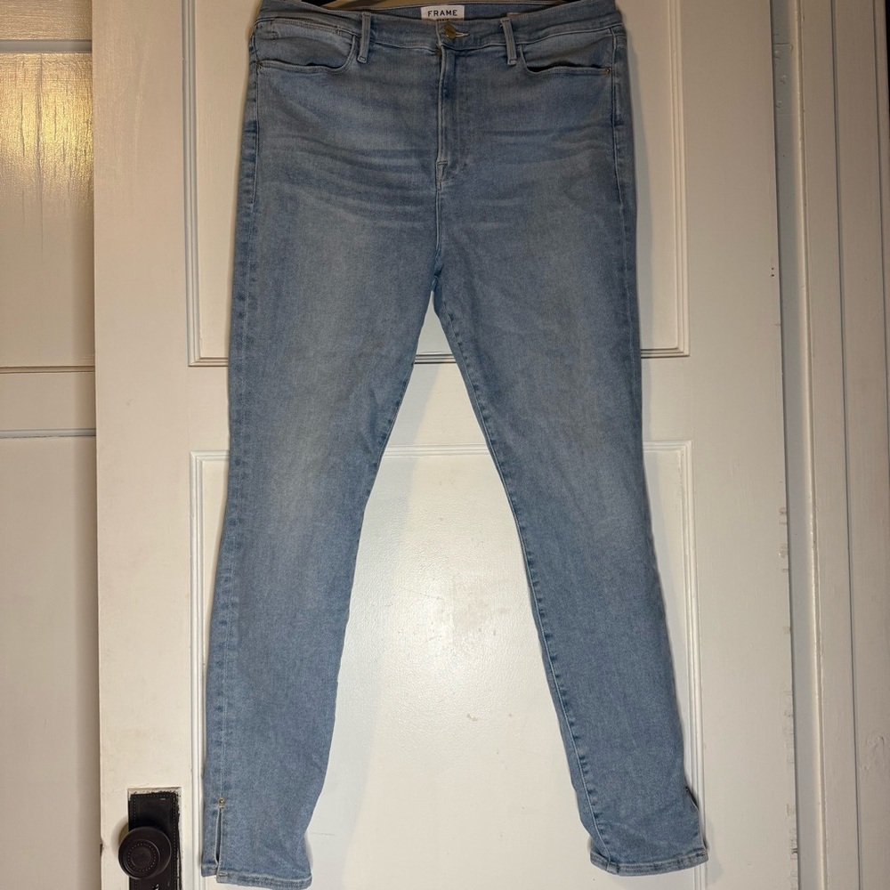 Frame Denim Sky Blue Skinny Jeans